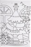 Verfset op nummer kerstboom