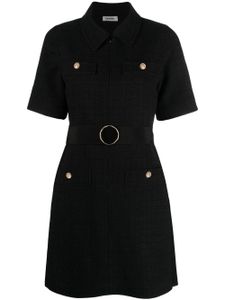 SANDRO robe courte à taille ceinturée - Noir