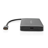 Nedis USB Multi-Port Adapter | USB 3.2 Gen 1 | USB-C Male | Micro SD / SD / USB-C Female / 2x HDMI / 2x USB-A Female | 5 Gbps Antraciet | Doos - - thumbnail