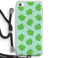 Groene blaadjes: iPhone 5 / 5S / SE Transparant Hoesje met koord