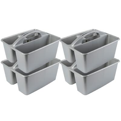 Opbergbox - 4x - kunststof - 6L - met handvat - opbergdoos - mand - Opbergbakken