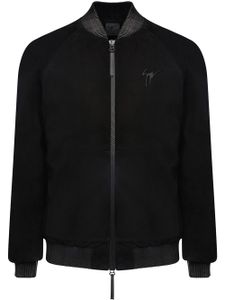Giuseppe Zanotti veste bomber en daim - Noir