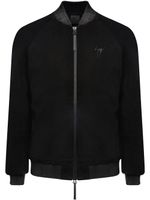 Giuseppe Zanotti veste bomber en daim - Noir