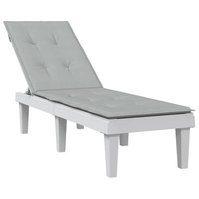 VidaXL Terrasstoelkussen (75+105)x50x3 cm stof gemêleerd lichtgrijs