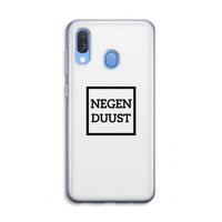 Negenduust vierkant: Samsung Galaxy A40 Transparant Hoesje Negenduust vierkant: Samsung Galaxy A40 Transparant Hoesje