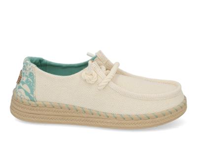 Hey Dude Wendy Espadrille Hibiscus egret Beige maat 40 Hey Dude Wendy Espadrille Hibiscus egret Beige maat 40