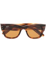 Ray-Ban lunettes de soleil à monture rectangulaire - Marron