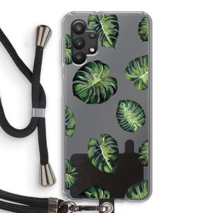 Tropische bladeren: Samsung Galaxy A32 5G Transparant Hoesje met koord