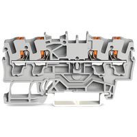 WAGO 2202-1401 Doorgangsklem 5.20 mm Push-In-klem Grijs 100 stuk(s)