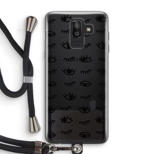 Eye pattern #2: Samsung Galaxy J8 (2018) Transparant Hoesje met koord