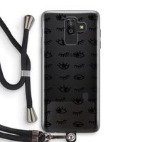 Eye pattern #2: Samsung Galaxy J8 (2018) Transparant Hoesje met koord Eye pattern #2: Samsung Galaxy J8 (2018) Transparant Hoesje met koord