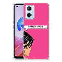 OPPO A96 | OPPO A76 Silicone-hoesje Woman Don't Touch My Phone - thumbnail