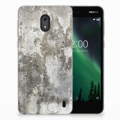 Nokia 2 | TPU | Siliconen hoesje | Beton Print
