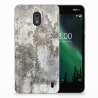 Nokia 2 | TPU | Siliconen hoesje | Beton Print