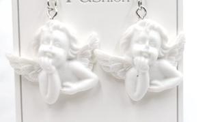Cupido oorbellen wit - Sieraden - Spiritueelboek.nl