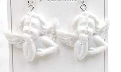 Cupido oorbellen wit - Sieraden - Spiritueelboek.nl