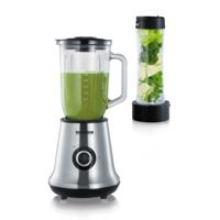 SEVERIN SM3737 Klassieke blender met Mix & Go-voedingsstofzuiger - Roestvrij staal