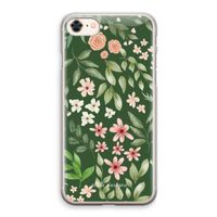 Botanical green sweet flower heaven: iPhone 8 Transparant Hoesje