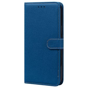 Xiaomi Redmi Note 10S hoesje - Bookcase - Koord - Pasjeshouder - Portemonnee - Camerabescherming - Kunstleer - Blauw