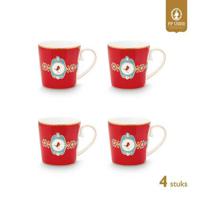 Pip Studio Mokken - Love Birds Medallion - Rood - 250ml