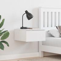 Wandbevestigde nachttafel met lade 2 pcs Wit 37 x 35 x 18,5 cm