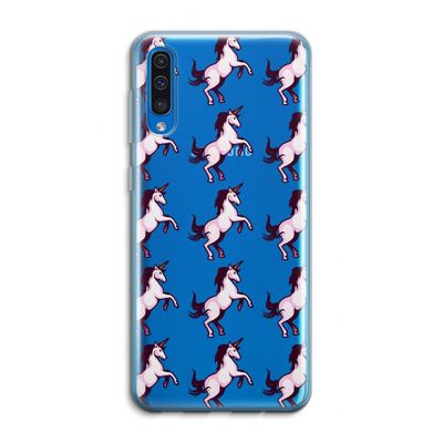 Musketon Unicorn: Samsung Galaxy A50 Transparant Hoesje
