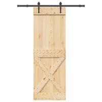 Schuifdeur met beslag 80x210 cm massief grenenhout
