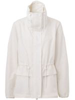 Burberry veste monogrammée à col montant - Blanc