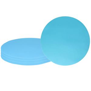 Wicotex Placemats Uni - 8x - turquoise - rond 38 cm - anti slip laag - Teflon coating toplaag