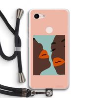 Orange lips: Pixel 3 XL Transparant Hoesje met koord