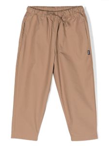 MSGM Kids pantalon Parachute à lien de resserrage - Marron