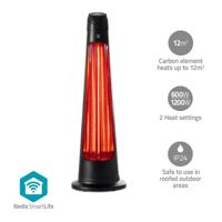 Nedis SmartLife Patio Verwarmer | Wi-Fi | 1200 W | 2 Warmte Standen | Zwenkfunctie | Omvalpreventie | IP24 | Zwart - HTPA21BKW Nedis SmartLife Patio Verwarmer | Wi-Fi | 1200 W | 2 Warmte Standen | Zwenkfunctie | Omvalpreventie | IP24 | Zwart - HTPA21BKW