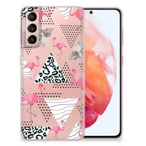 Samsung Galaxy S21 TPU Hoesje Flamingo Triangle