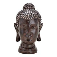 Buddha hoofd van poly bruin (B/H/D) 19x31x19cm Buddha hoofd van poly bruin (B/H/D) 19x31x19cm
