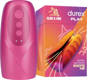 Durex Play Slide & Vibe Mannelijke bevrediger Roze Silicone