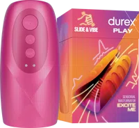 Durex Play Slide & Vibe Mannelijke bevrediger Roze Silicone - thumbnail