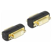 Delock 65225 DVI Adapter [1x DVI-bus 24+5-polig - 1x DVI-bus 24+5-polig] Zwart