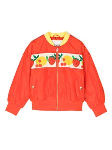 Mini Rodini veste bomber à imprimé graphique - Rouge