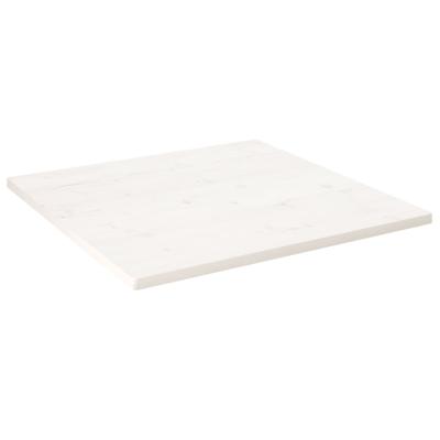 Tafelblad vierkant 70x70x2,5 cm massief grenenhout wit