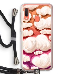 Katoen Wolken: Samsung Galaxy A20e Transparant Hoesje met koord