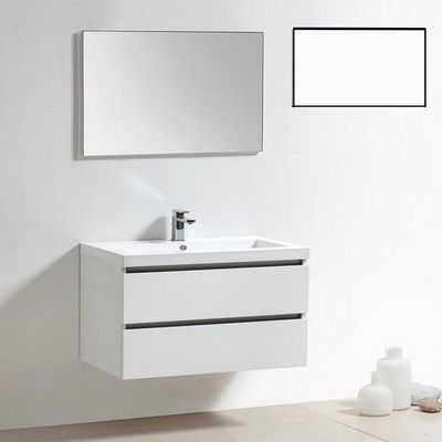 Badkamermeubelset Sanilux Trendline 100x47x50 cm 2 Kraangaten Mat Wit