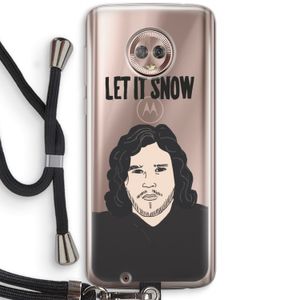 Let It Snow: Motorola Moto G6 Transparant Hoesje met koord