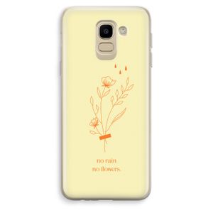 No rain no flowers: Samsung Galaxy J6 (2018) Transparant Hoesje