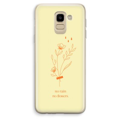 No rain no flowers: Samsung Galaxy J6 (2018) Transparant Hoesje