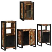 Badkamermeubelset 4 pcs Multikleur Massief gerecycled hout
