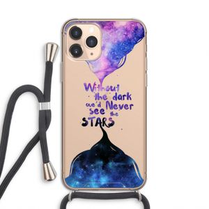 Stars quote: iPhone 11 Pro Transparant Hoesje met koord