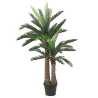 Mica Decorations grote Palm kunstplant - groen - H150 x D95 cm   -