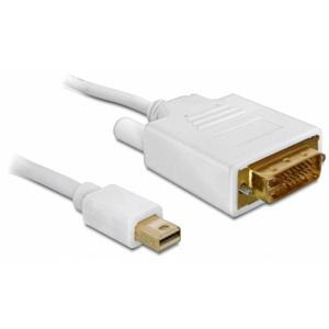 Delock 82918 DisplayPort-kabel Aansluitkabel Mini DisplayPort-stekker, DVI-D 24+1-polige stekker 2 m Wit Vergulde steekcontacten