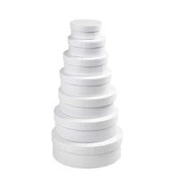 Creativ Company Ronde dozen, h: 4+4,5+5+5,5+6+6,5+7 cm, d 8,5+10,5+12,5+14,5+16,5+18,5+21,5 cm, wit, 7 stuk/ 1 set