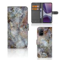 OnePlus 8T | Bookcase | Marmer Grijs | Portemonnee hoesje